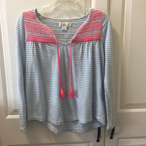 Vineyard Vines Size XXS Blue White Top